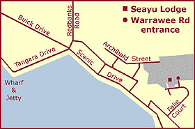 map of Kangaroo Island showing the location of American River